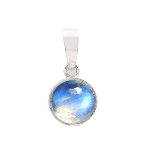 925 Sterling Silver Rainbow Moonstone Pendant