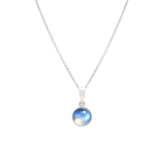 925 Sterling Silver Rainbow Moonstone Pendant