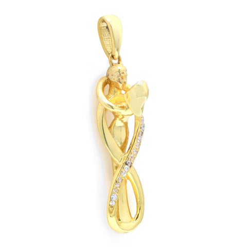 925 Sterling Silver Infinity Lady Gold Plated Pendant