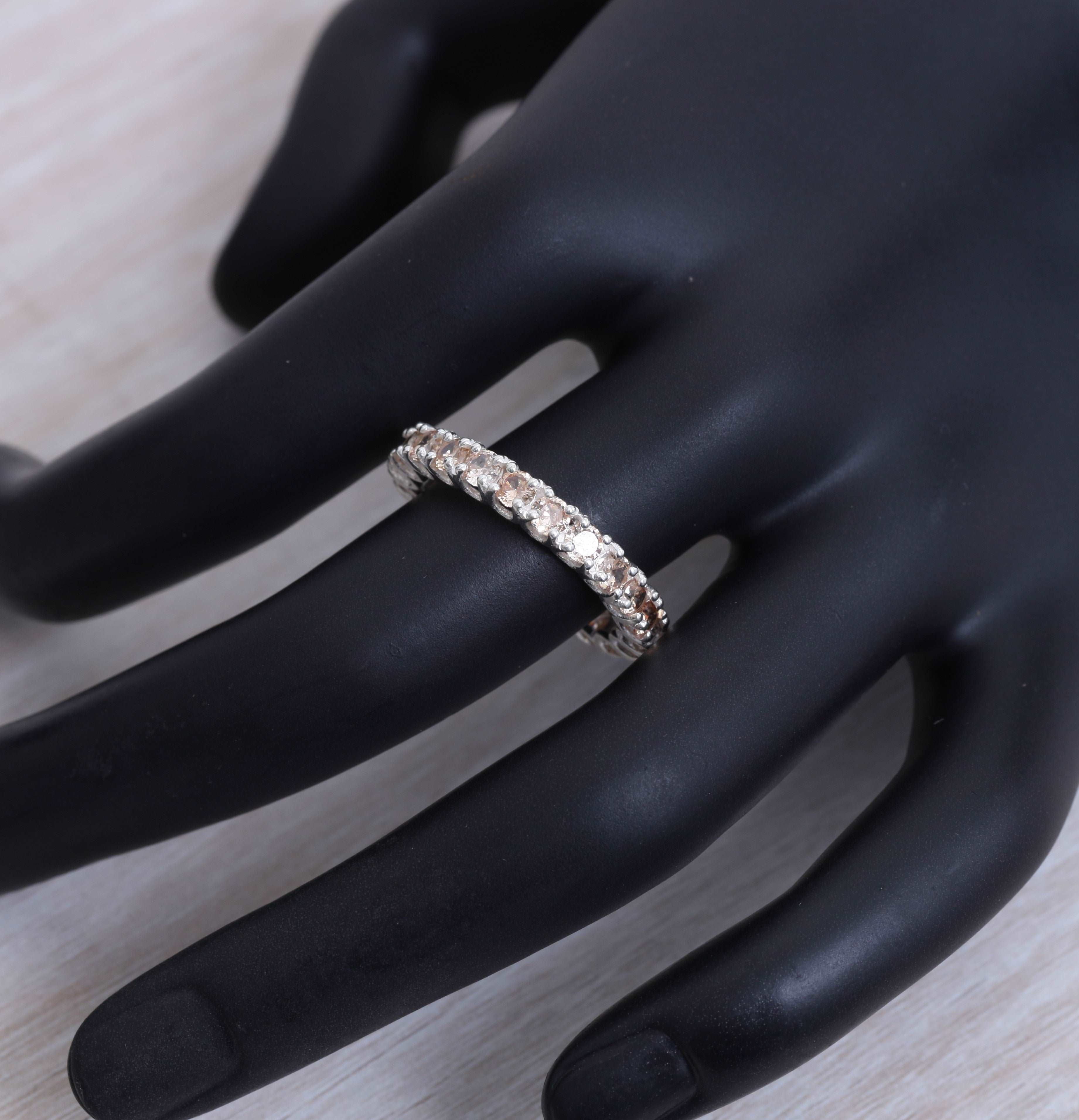 925 Sterling Silver Multi Stone Ring Band