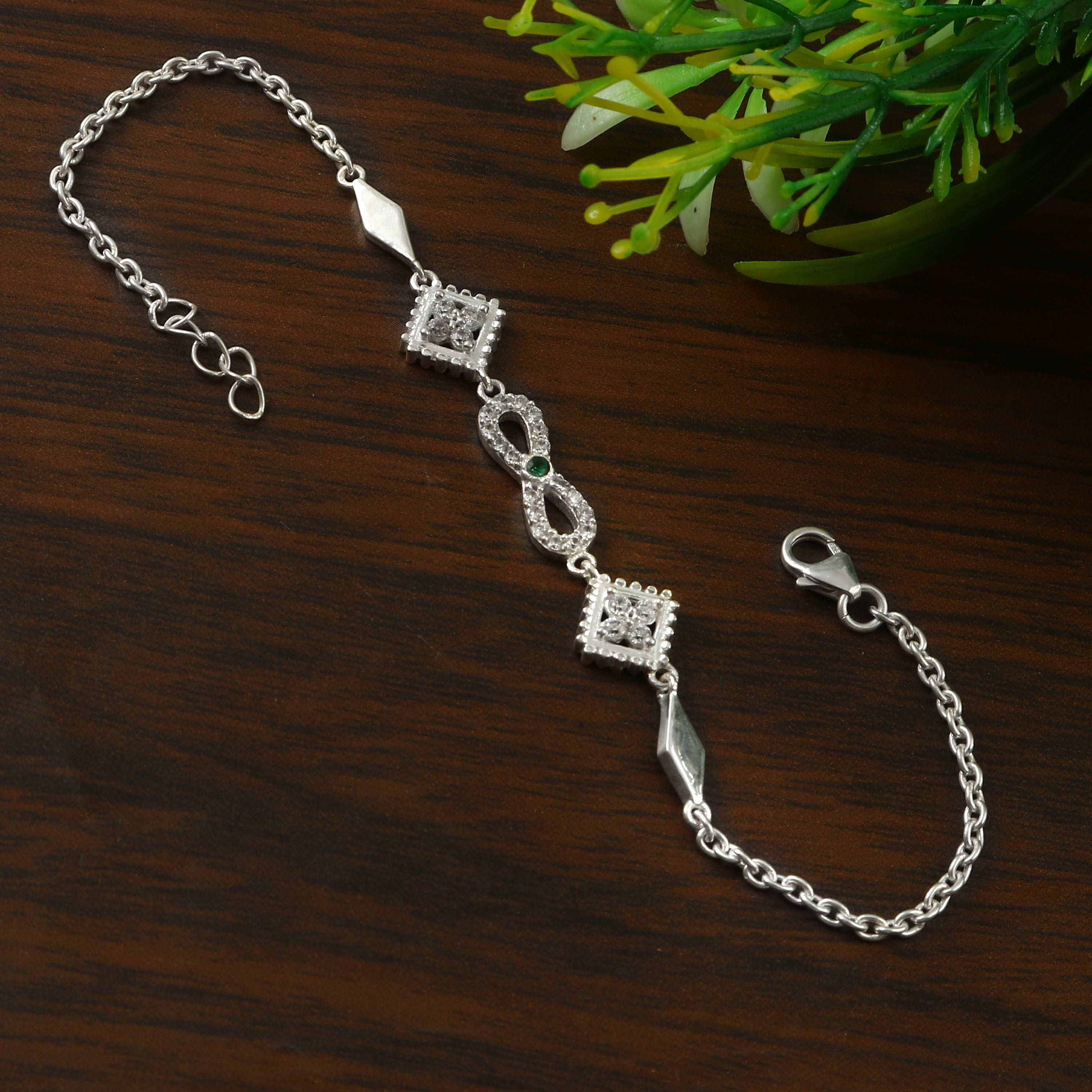 Silver Infinity Charm Bracelet