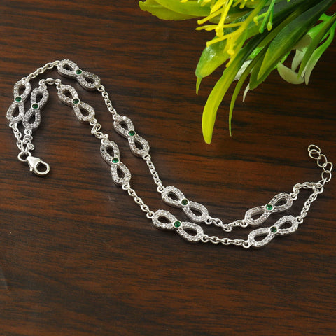 Silver Infinity Charm Bracelet