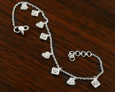 Silver Charm Designer Anklet/Payal