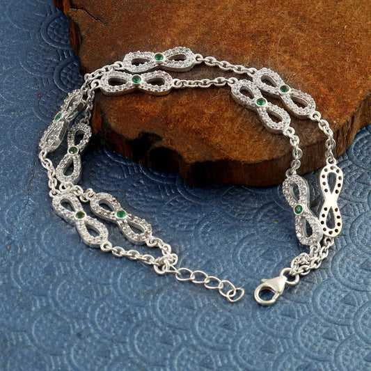 Silver Infinity Charm Bracelet