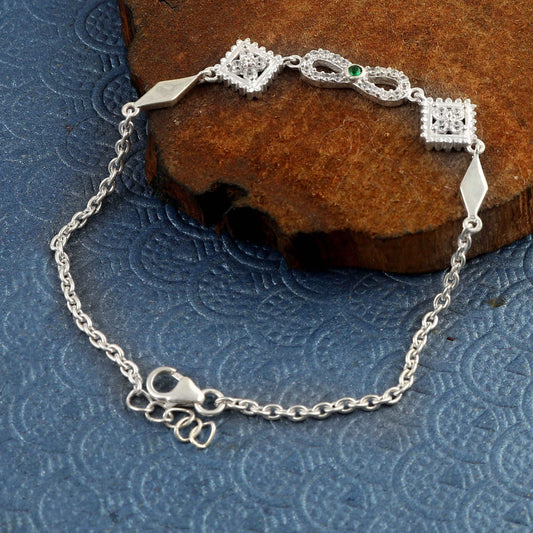 Silver Infinity Charm Bracelet