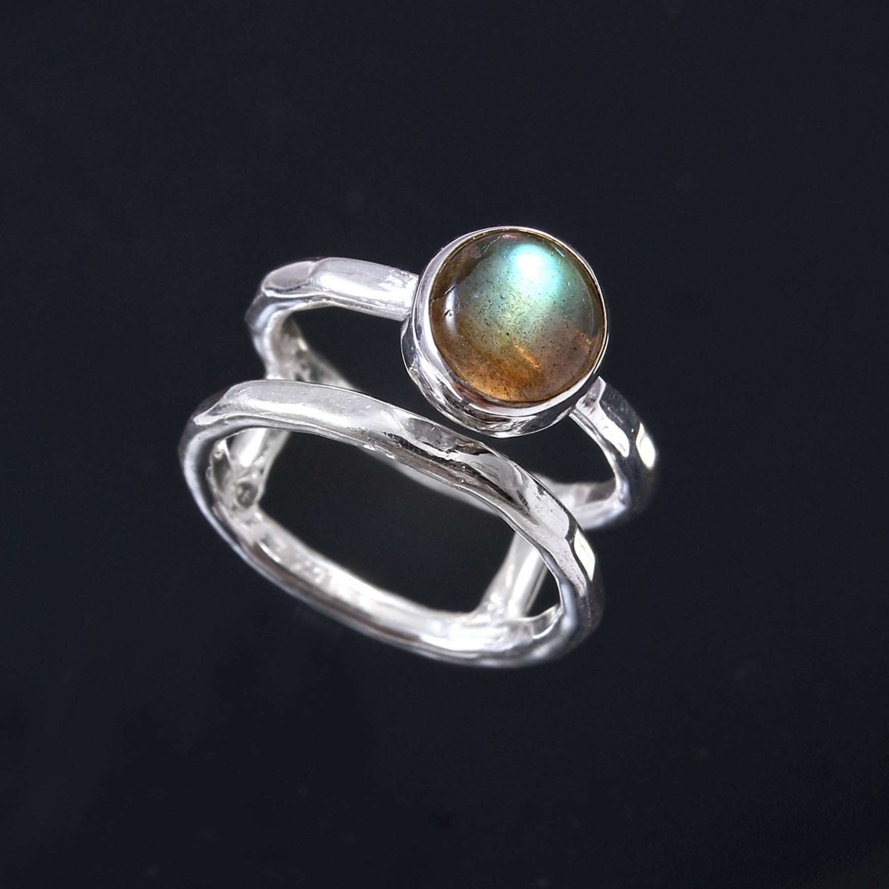 Silver Labradorite Ring