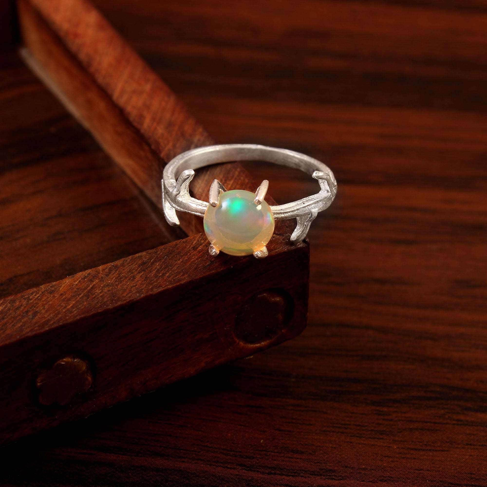 Silver Opal Ring