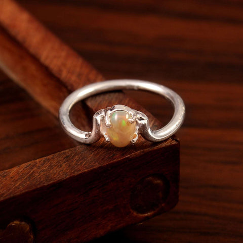 Silver Opal Ring