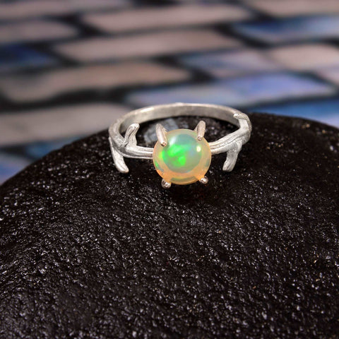 Silver Opal Ring