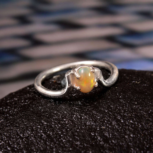 Silver Opal Ring