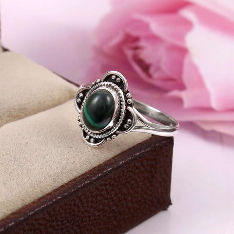 Silver Malachite Ring