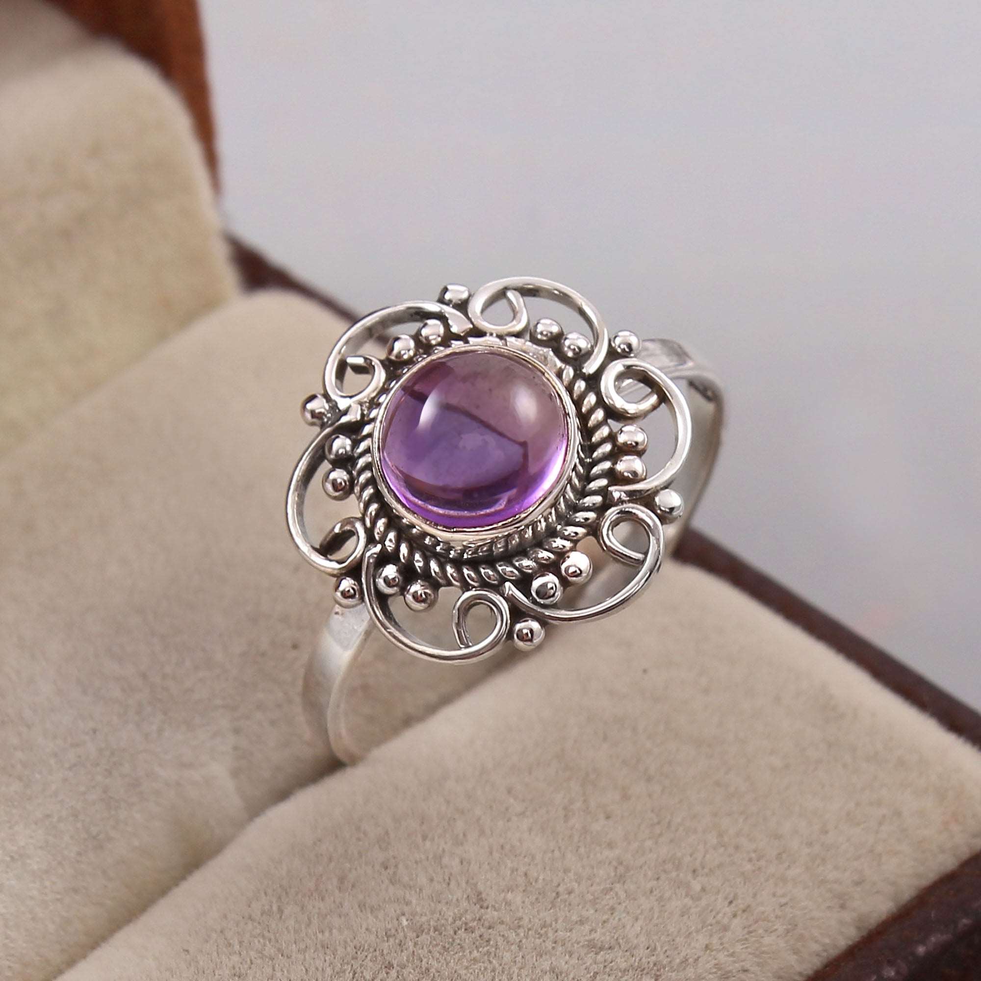 Silver Amethyst Ring