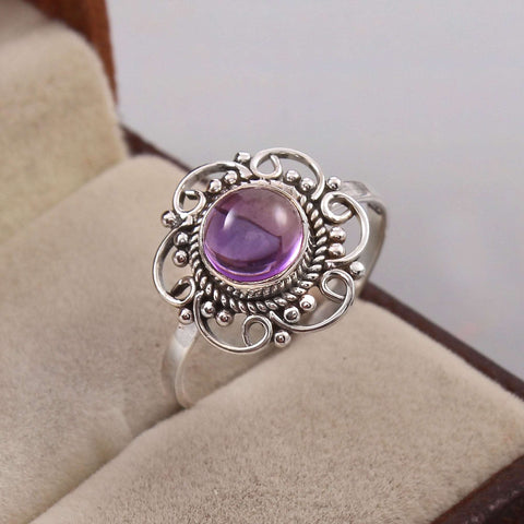 Silver Amethyst Ring