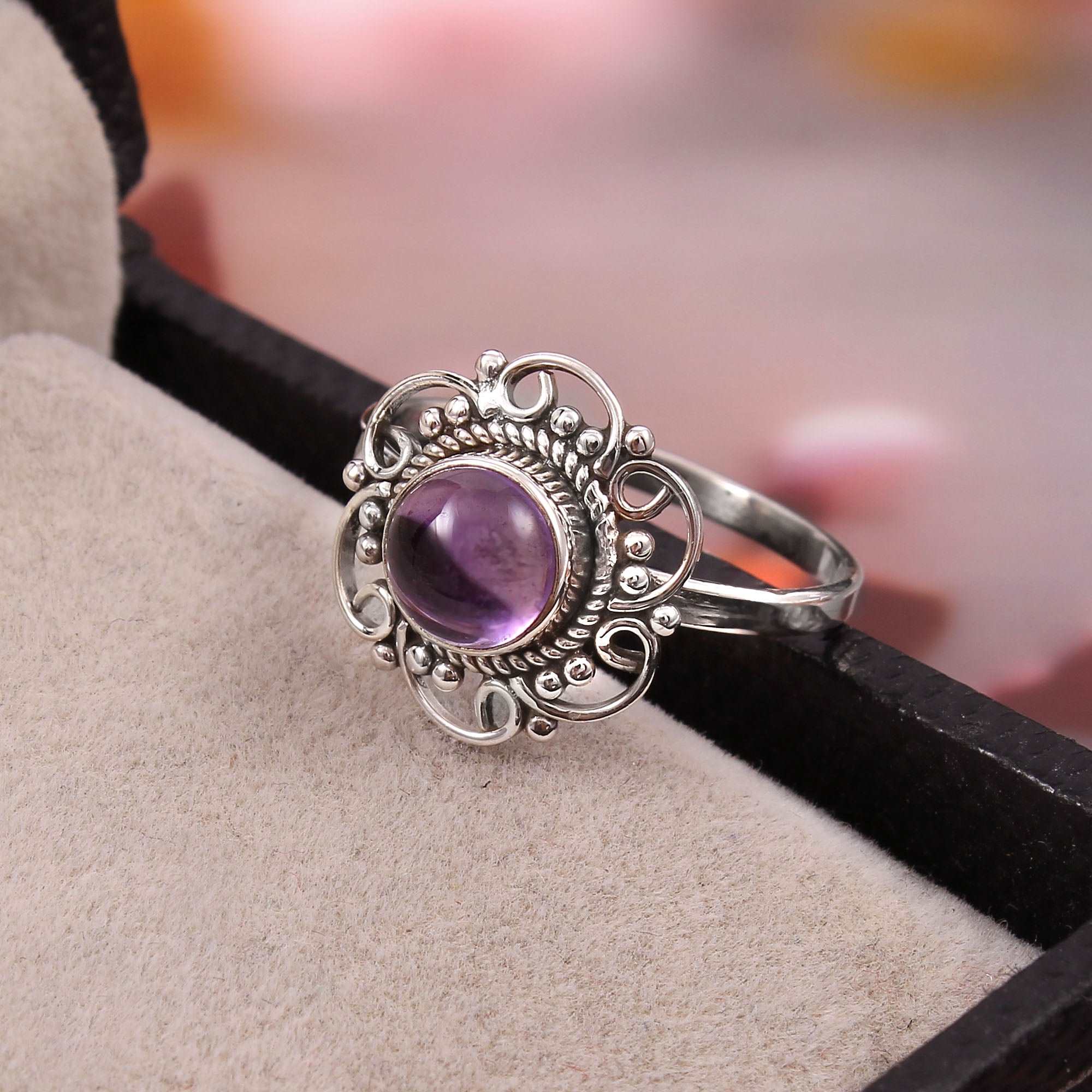 Silver Amethyst Ring