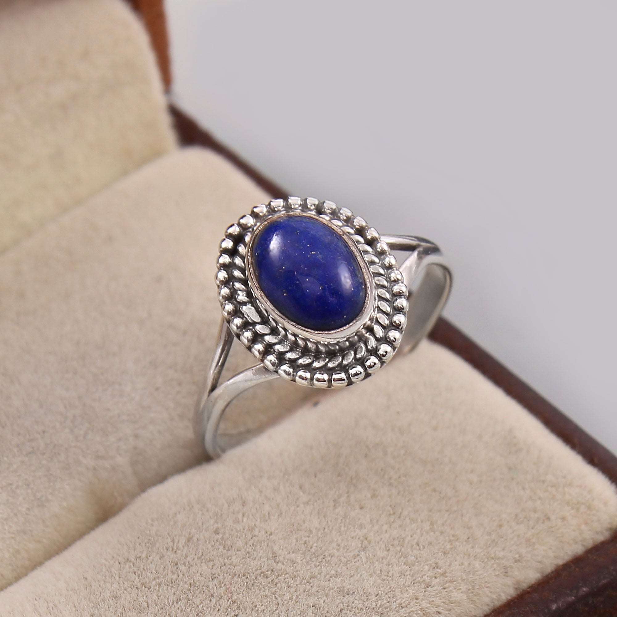 Silver Lapis Lazuli Ring