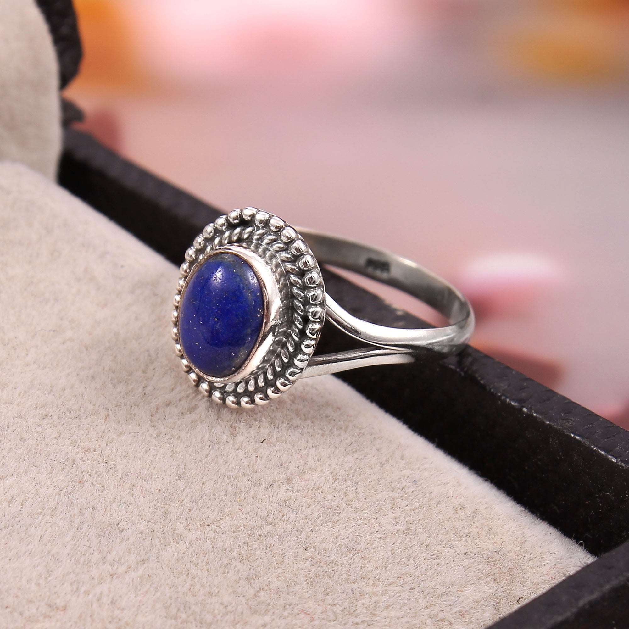 Silver Lapis Lazuli Ring