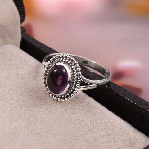 Silver Amethyst Ring