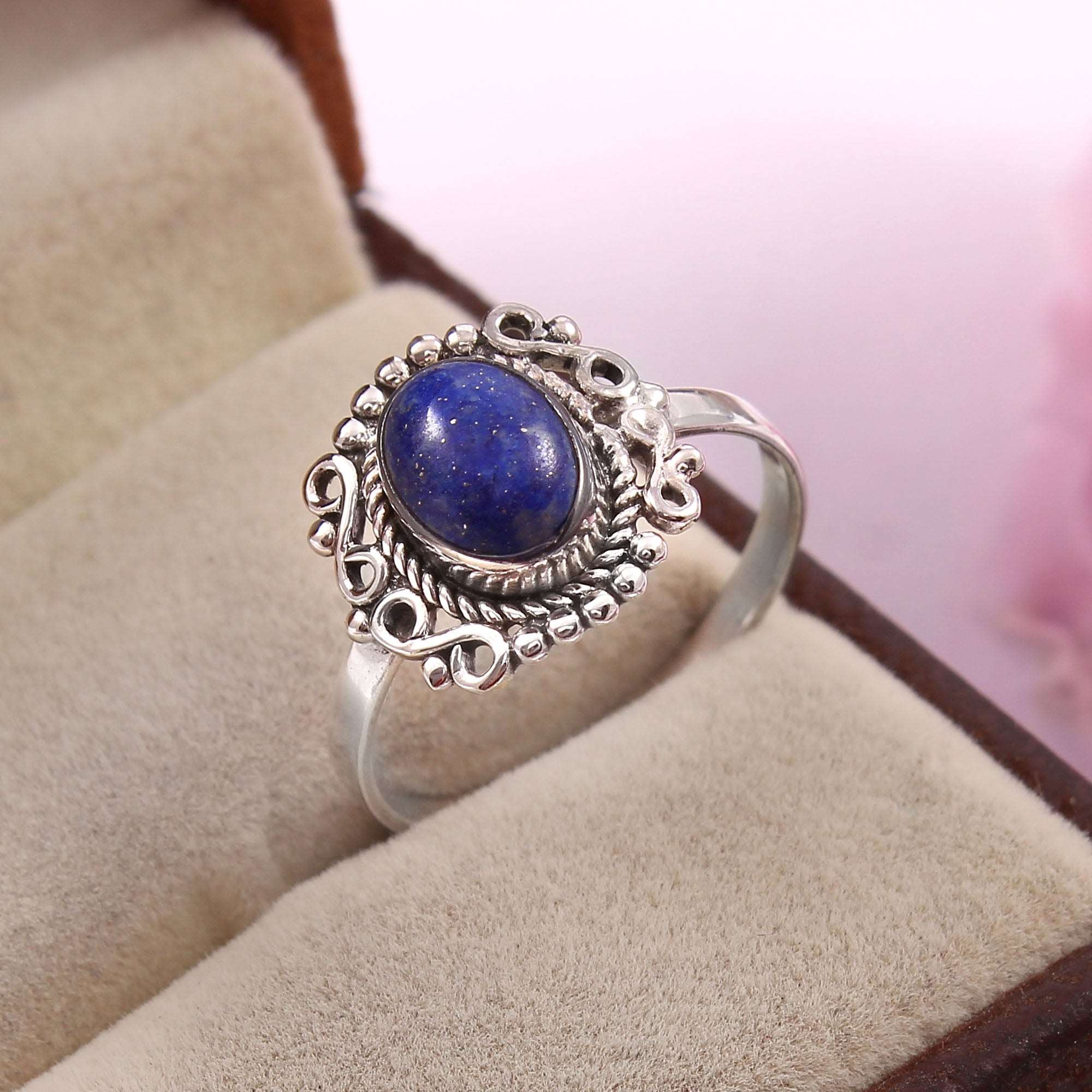 Silver Lapis Lazuli Ring