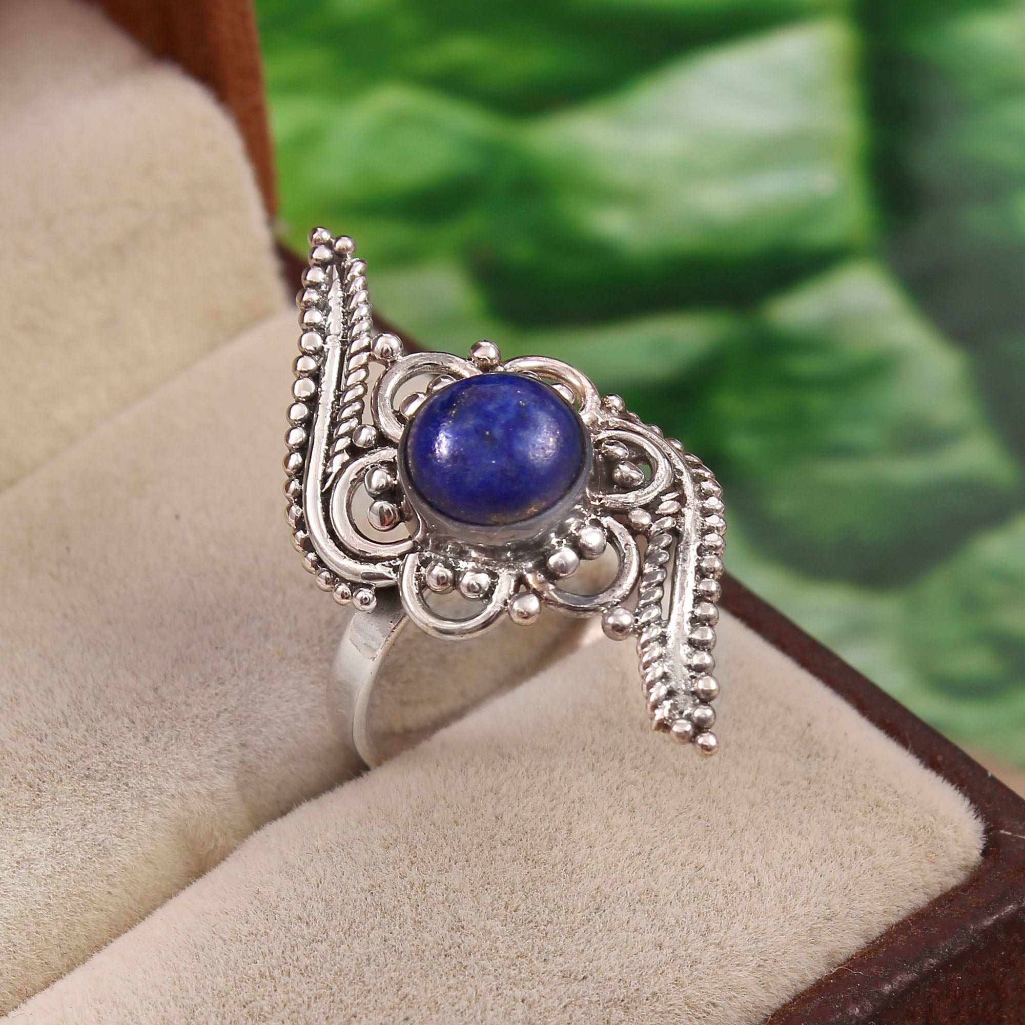 Silver Lapis Lazuli Ring