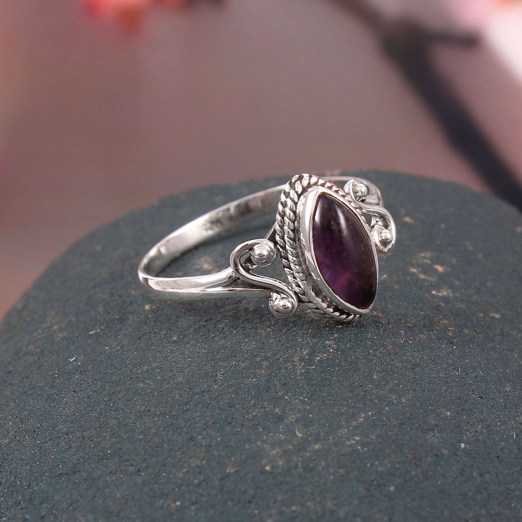 Silver Amethyst Ring