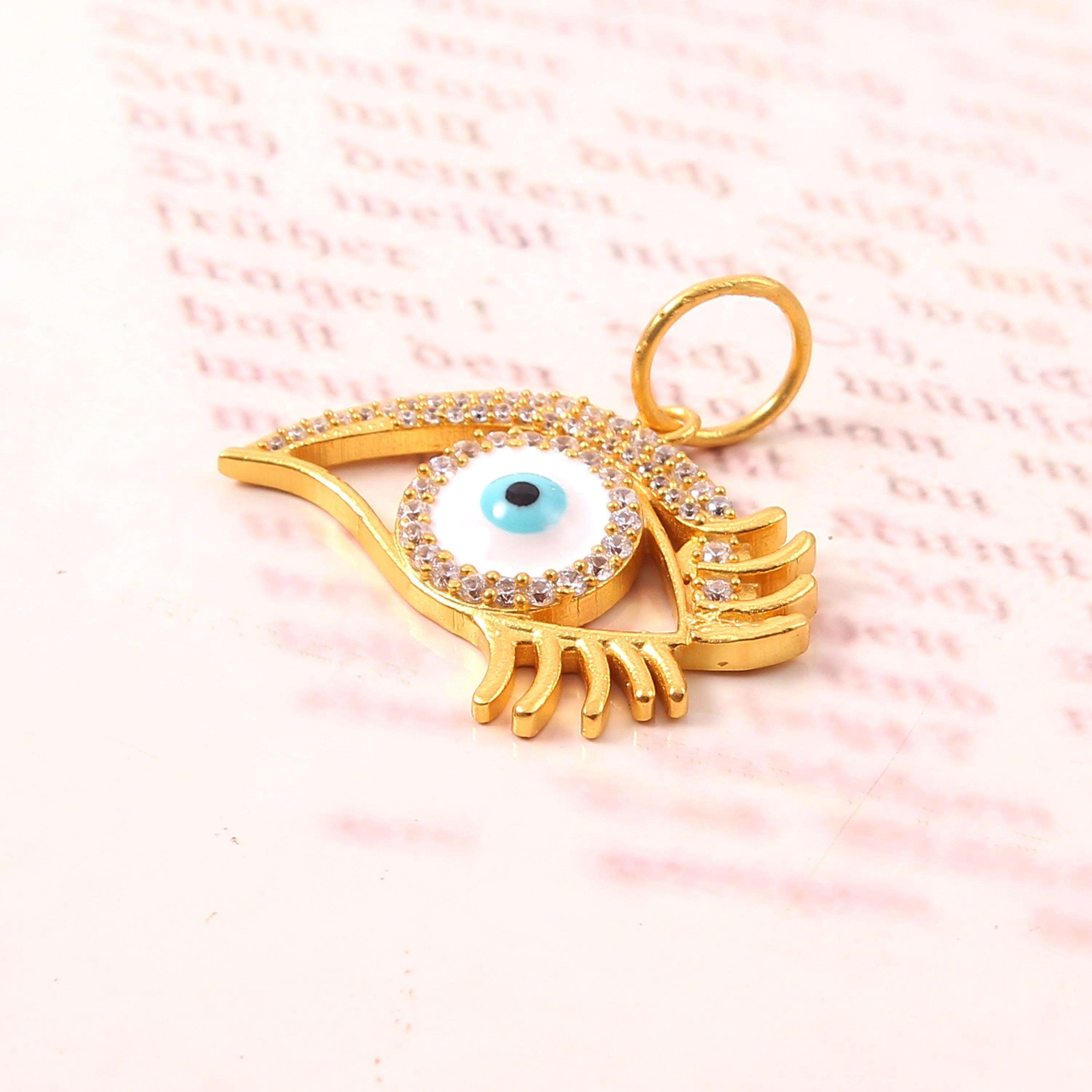 Golden Evil Eye Pendant