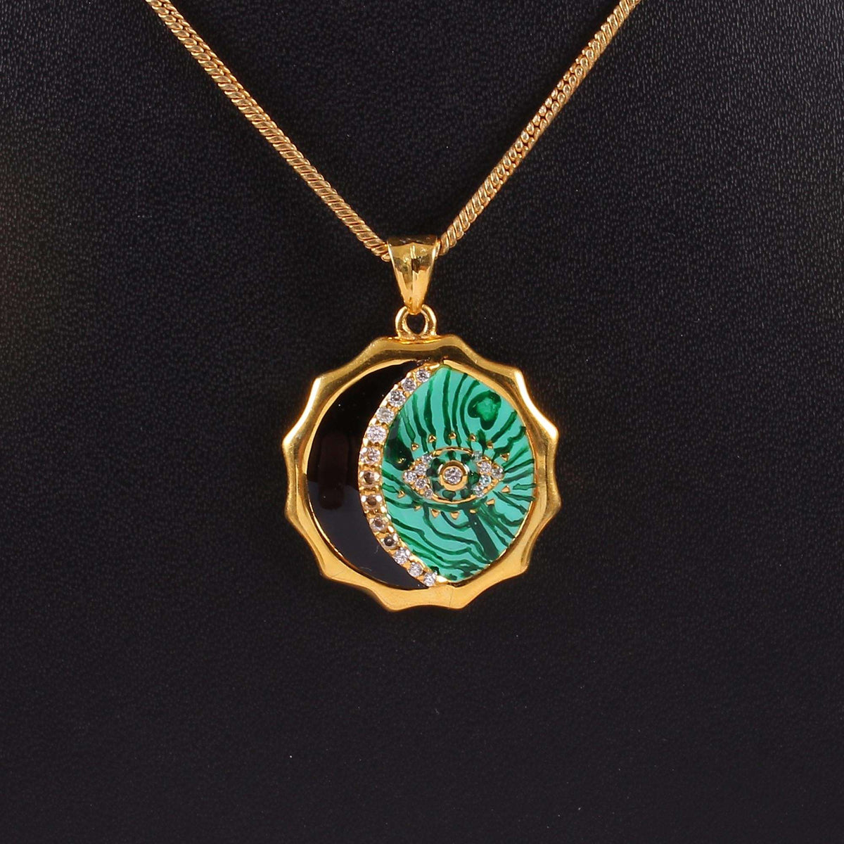 Golden Turkish Evil Eye Pendant