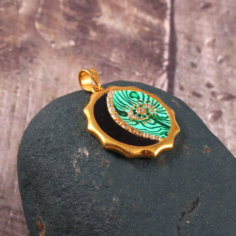 Golden Turkish Evil Eye Pendant