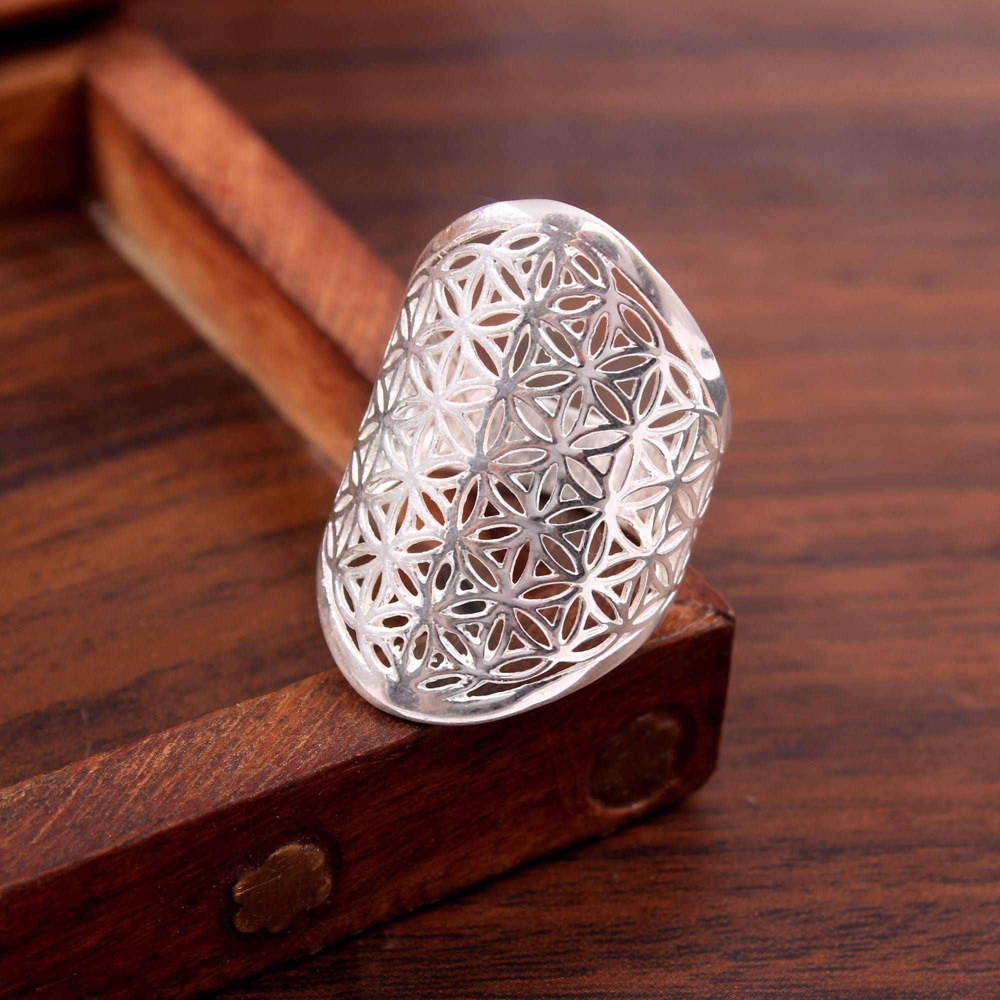 Silver Mandala Ring