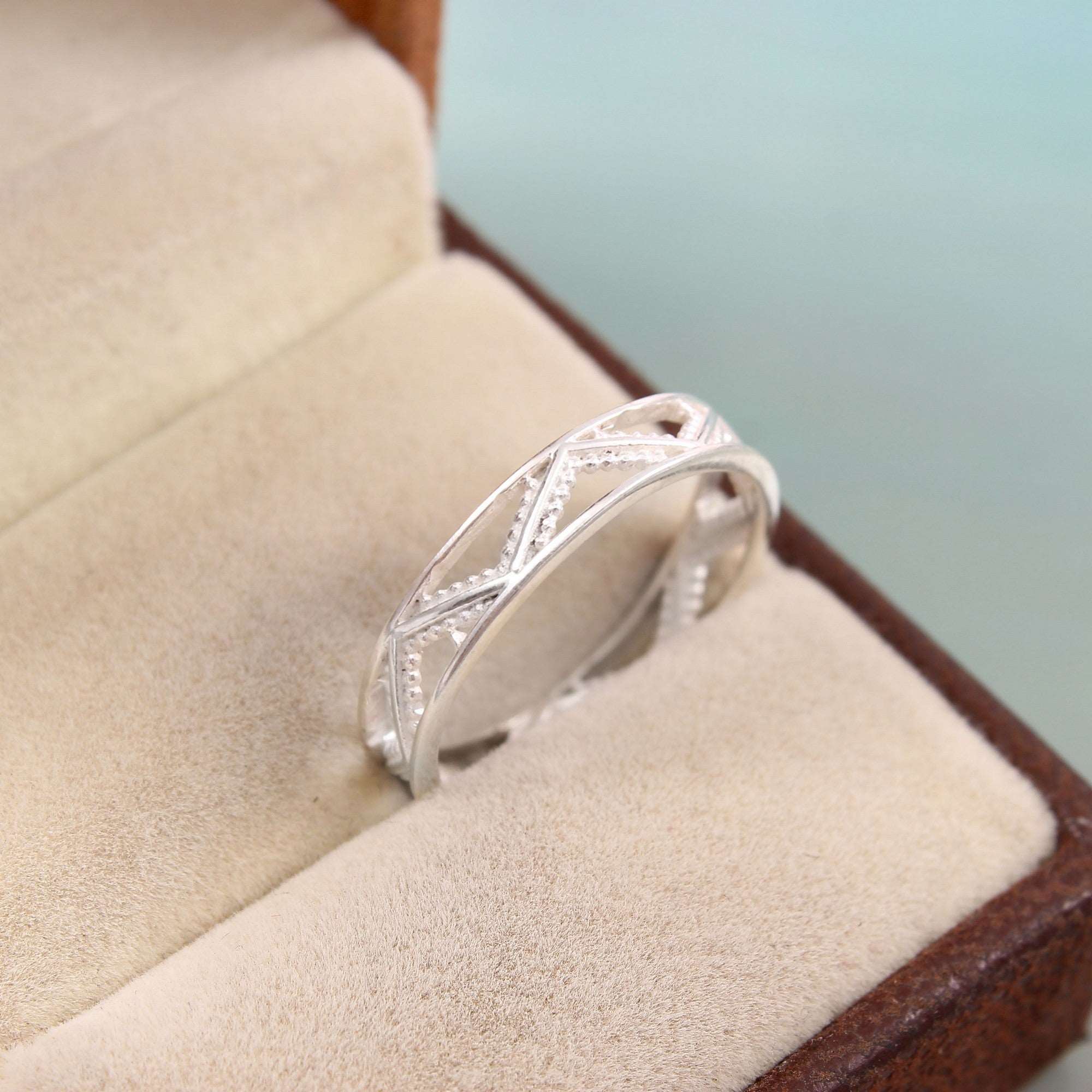 Silver Designer Ring Band