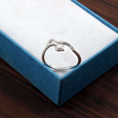 Silver Snake Shape Ring