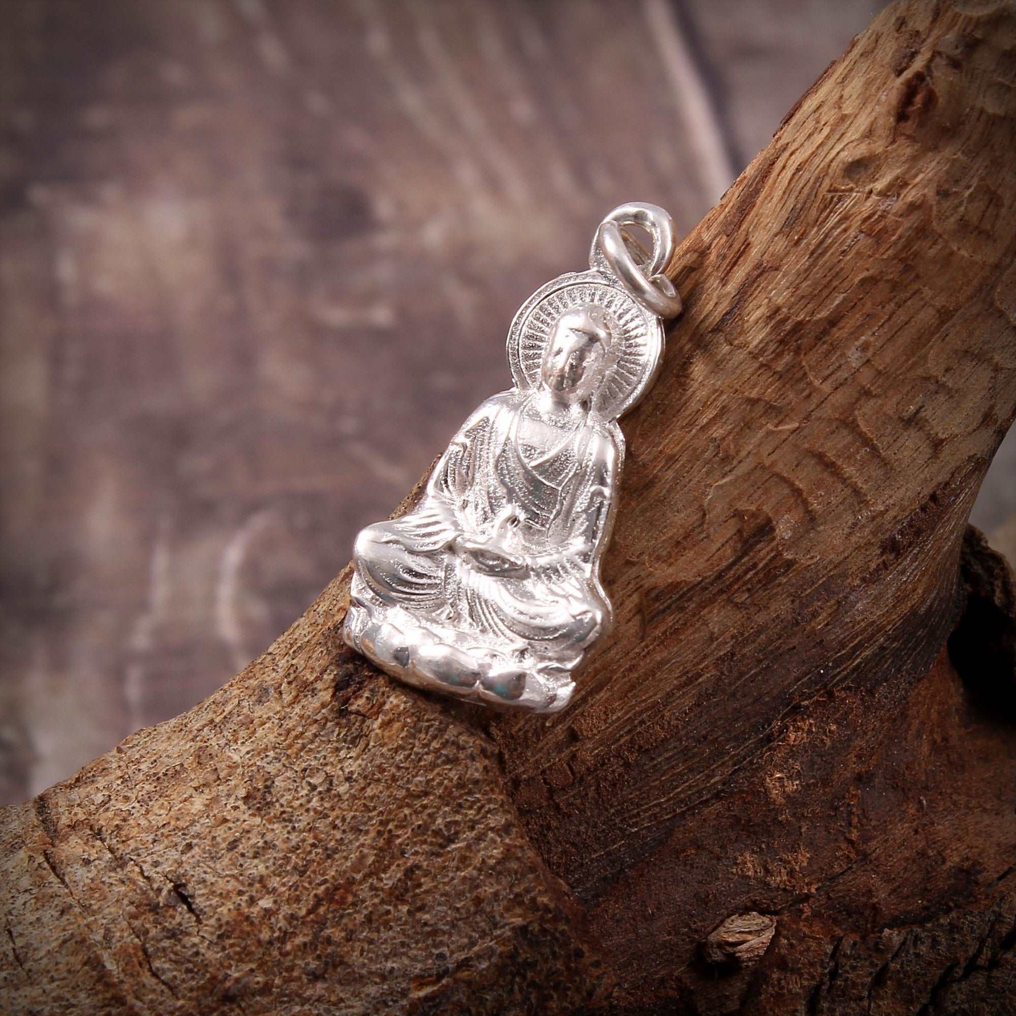 Silver Bhagwan Buddha Pendant