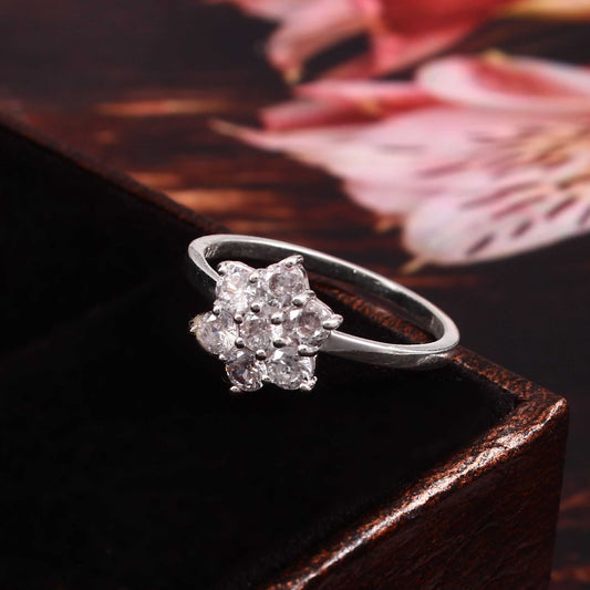 925 Sterling Silver Zircon Ring