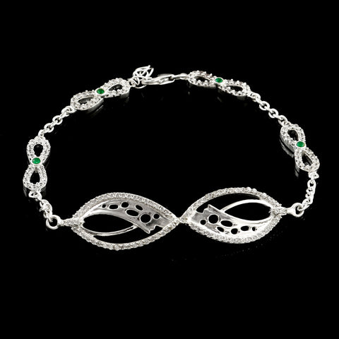 Solid 925 Sterling Silver Eye Bracelet Gift For Women