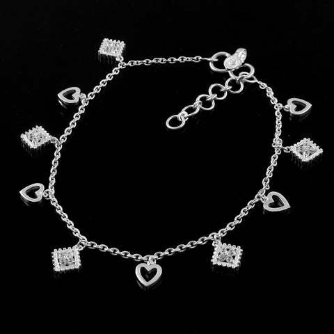 925 Sterling Silver Charm Designer Anklet/Payal By Jewelldiro