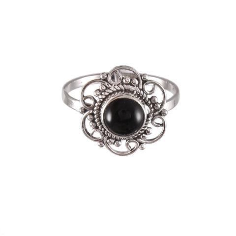 925 Sterling Silver Ring | Natural Black Onyx Ring | Handmade Silver Ring