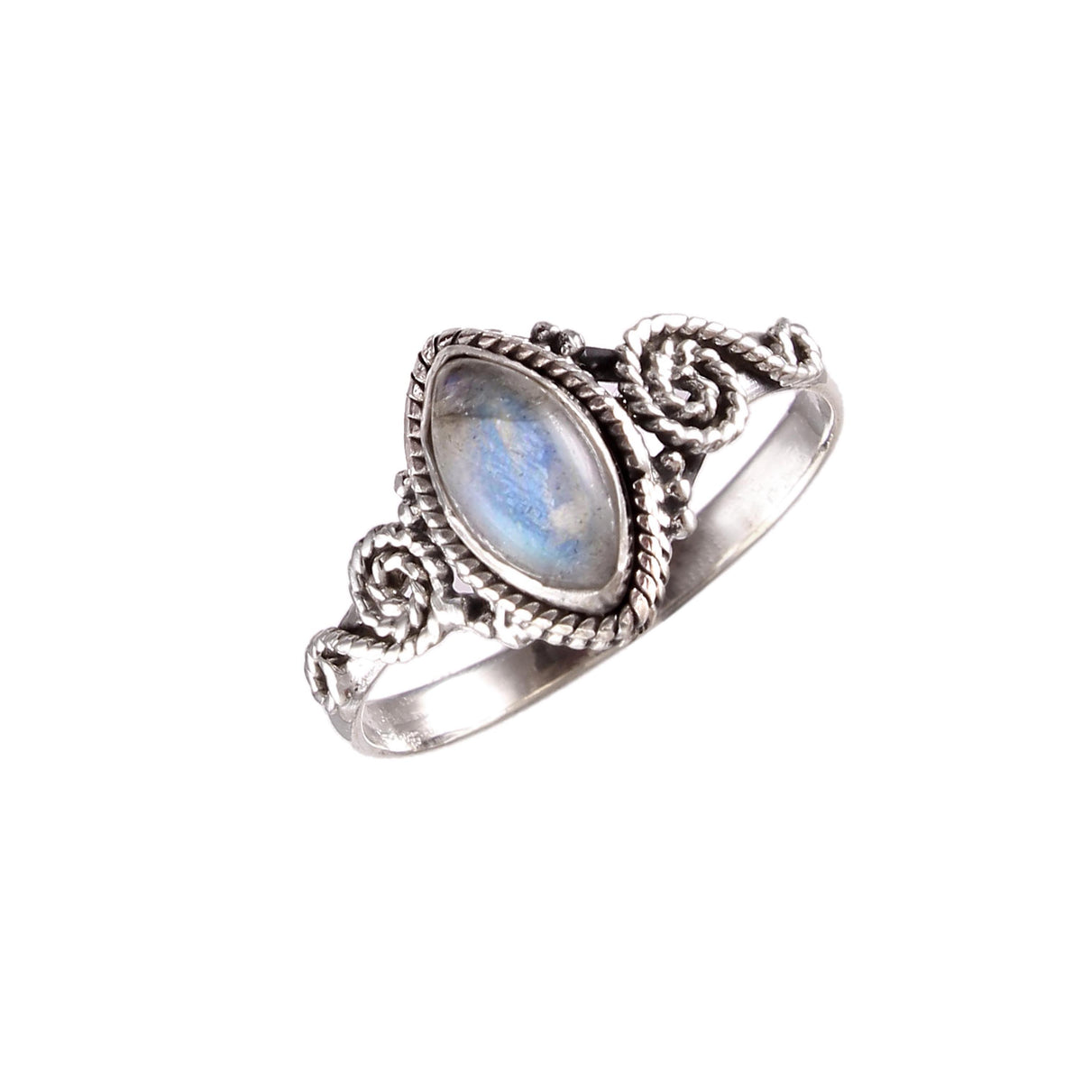 925 Sterling Silver Rainbow Moonstone Ring: A Symbol of Elegance and Mystical Charm