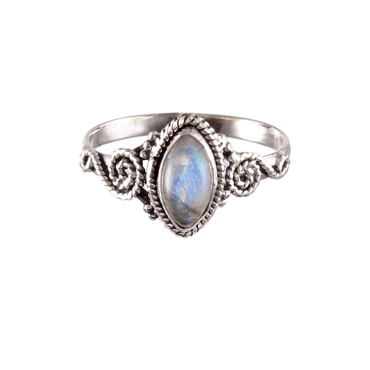 925 Sterling Silver Rainbow Moonstone Ring: A Symbol of Elegance and Mystical Charm