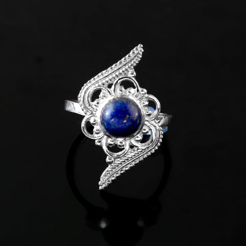 Fantastic Collection For Blue Lapis Lazuli 925 Sterling Silver Ring For Women