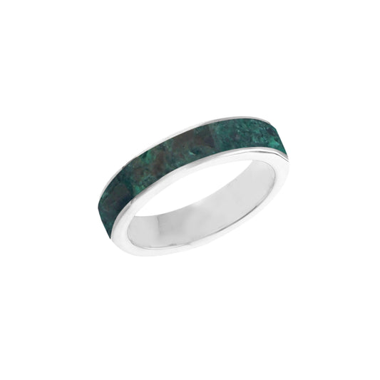 Solid 925 Sterling Silver Handmade Malachite Round Shape Ring