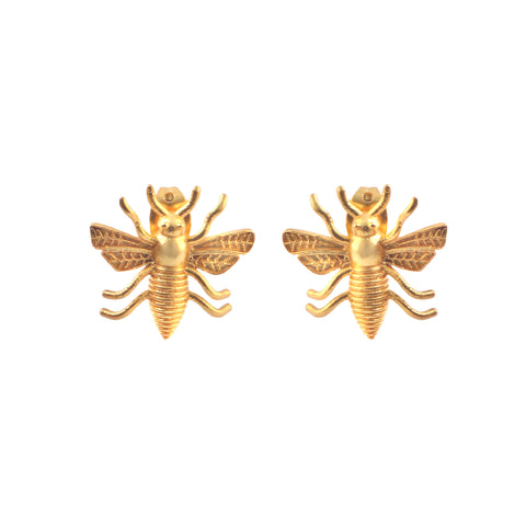 925 Sterling Silver Handmade Bee Shape Earrings: Nature-Inspired Jewelry for Women