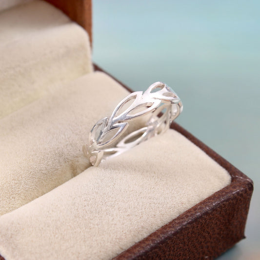 925 Sterling Silver Handmade Zig Zag Band Ring For Gift Women & Men By Jewelldiro