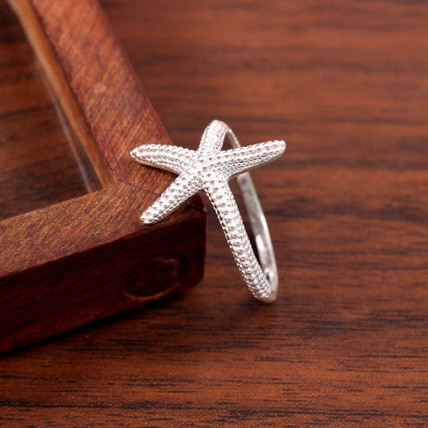 925 Sterling Silver Handmade Designer Starfish Ring Gift For Her