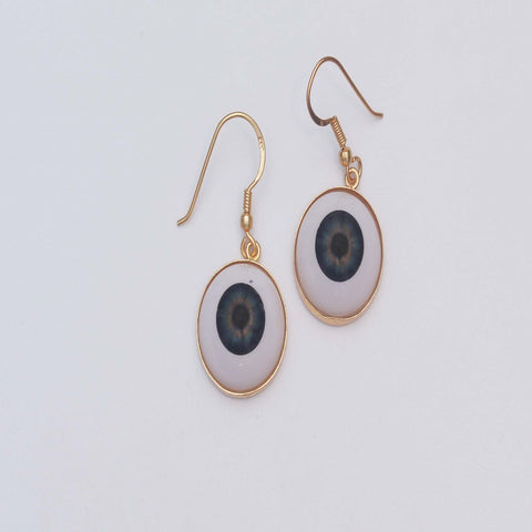 925 Sterling Silver Evil Eye Gold Plated Dangle & Drop Earring For Women