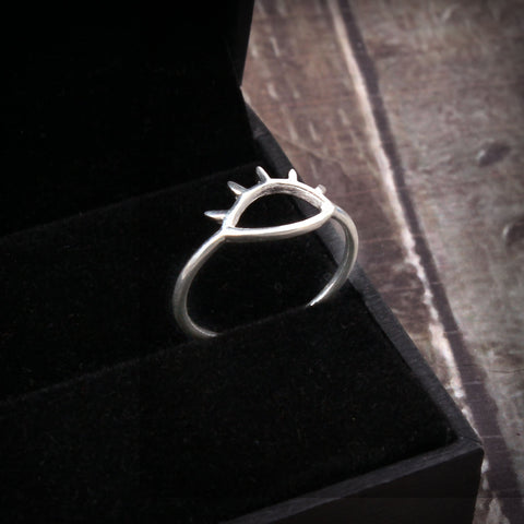 925 Sterling Silver Handmade Simple Minimal Rising Sun Ring