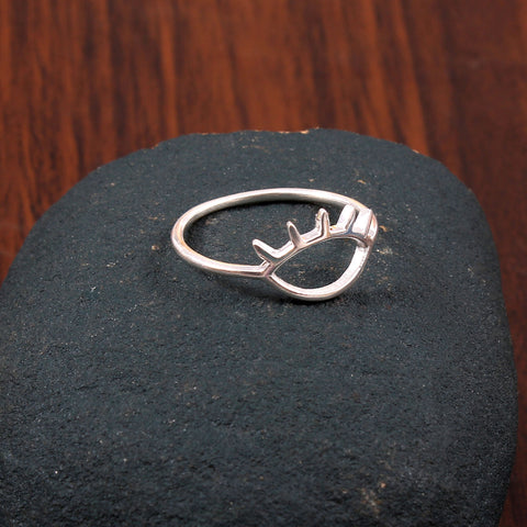 925 Sterling Silver Handmade Simple Minimal Rising Sun Ring