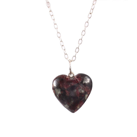 Heart Shape ! Eudialyte Gemstone 925 Sterling Silver Pendant Necklace For Women