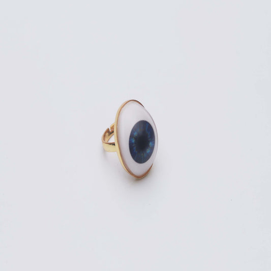 Dark Purple Evil Eye Adjustable Ring 925 Silver Evil Eye Rings For Women Charm Eye Ring Evil Eye Gold Plated Rings For Men Handmade Jewelry