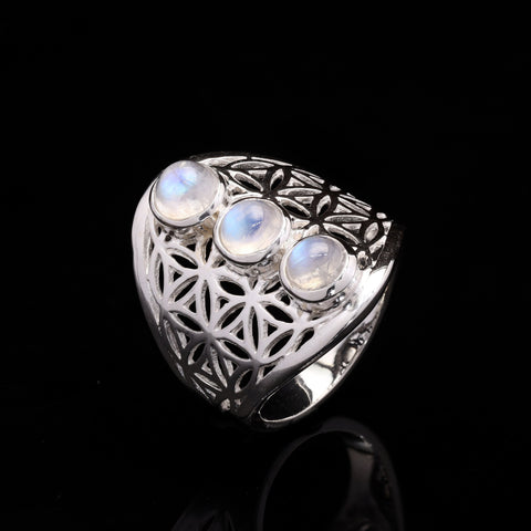 925 Sterling Silver Handmade Filigree Mini Mandala Round Ring