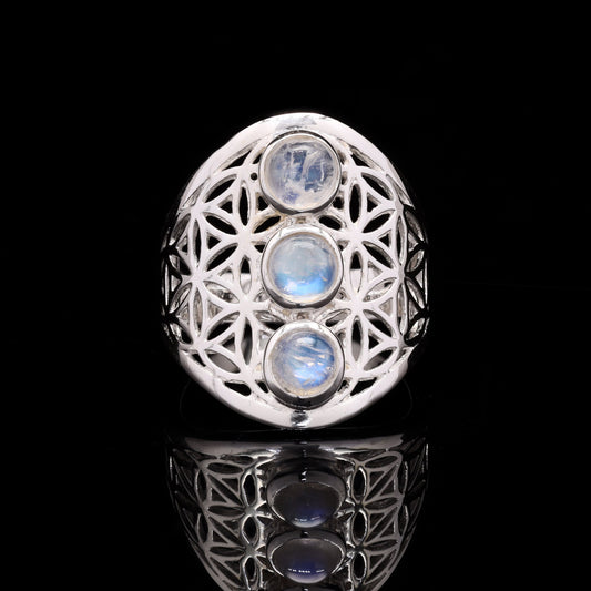 925 Sterling Silver Handmade Filigree Mini Mandala Round Ring