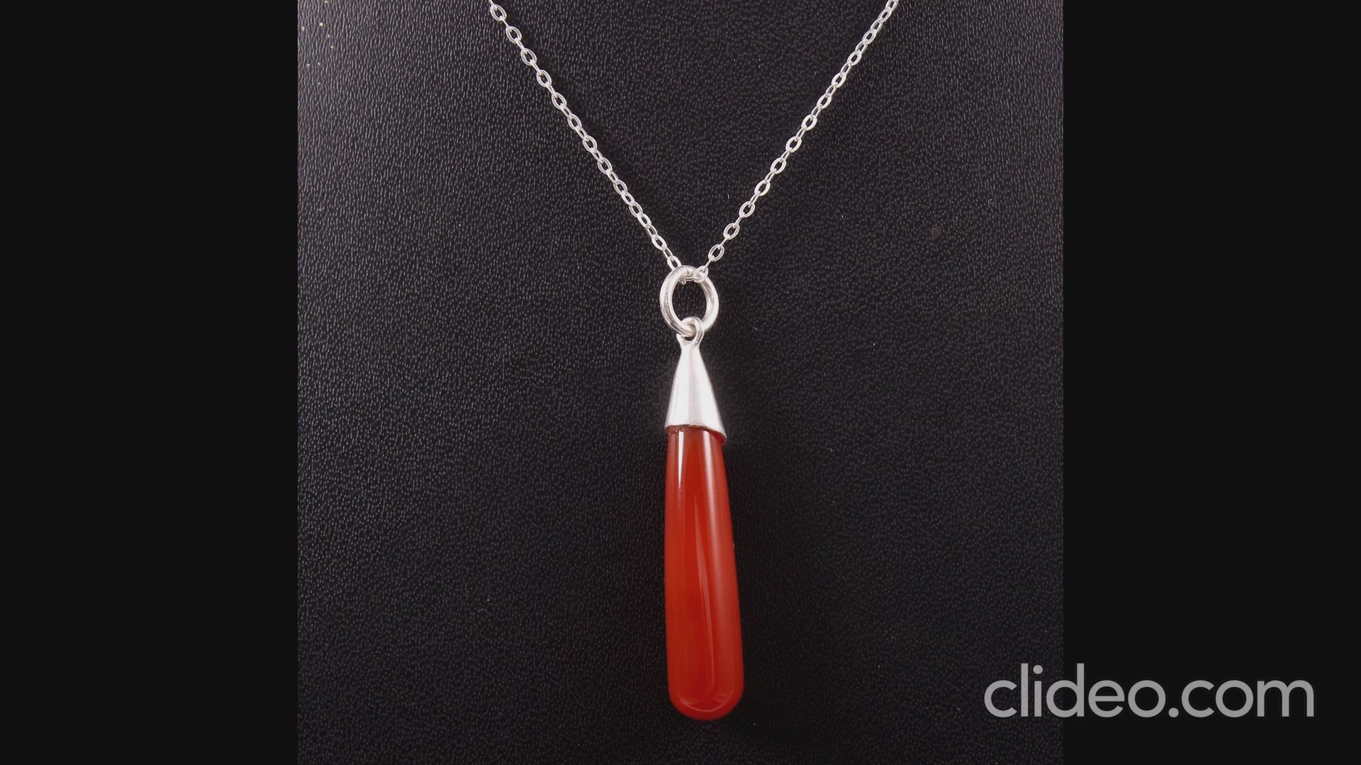 Red Onyx Gemstone Base Ball Bat Shape 925 Sterling Silver Pendant Necklace